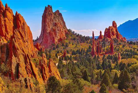 Vibrant red rock formations Red rock formations at Garden of the Gods in Colorado Springs, appealing to vacation rental guests